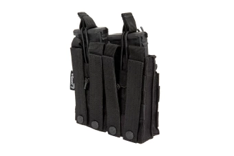 Poche double pour 4 chargeurs de type M4/M16 – noire