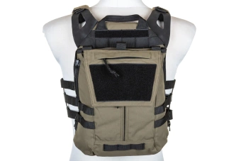 Specna Arms taktická vesta typu Plate Carrier s útočným panelem Ranger Green