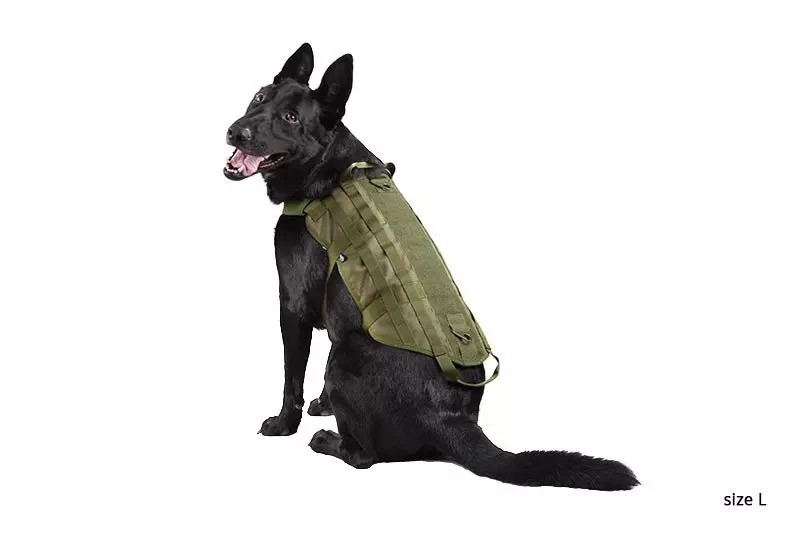 Gilet tactique pour chien - vert olive