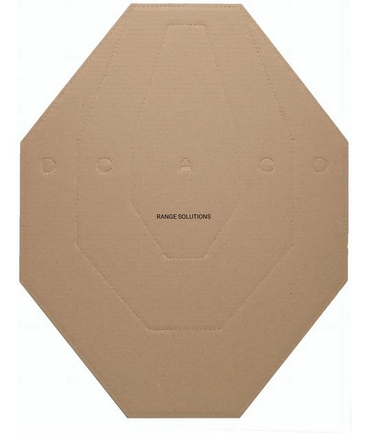 IPSC Range Solutions Cardboard Shields White/Brown 50pcs