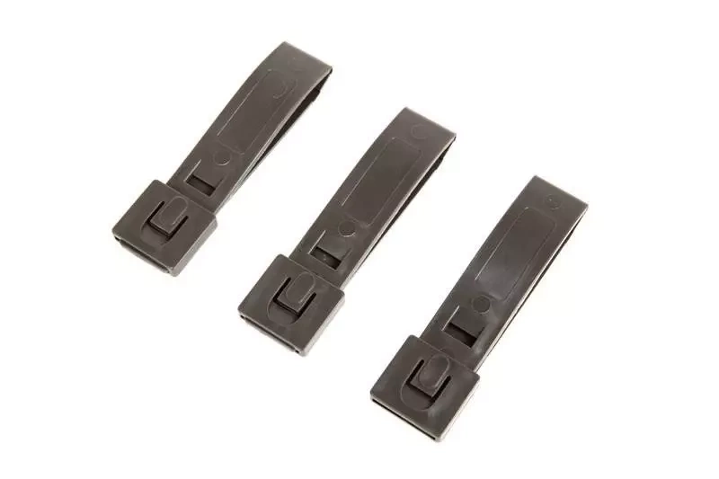 Zestaw 3 polimerowych klamer 3" - Mass Grey