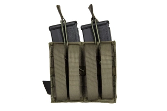 Pochette double Laser-Cut MOLLE pour 2 chargeurs type M4/M16 - Vert Ranger