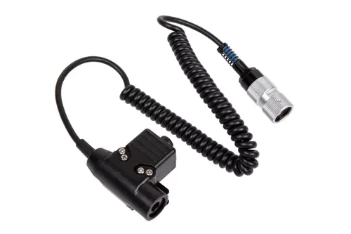 PTT type U94 pour radio type PRC 152/ 148 (câble à ressort)