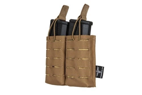 Double Laser-Cut MOLLE M4/M16 Magazine Pouch - Tan