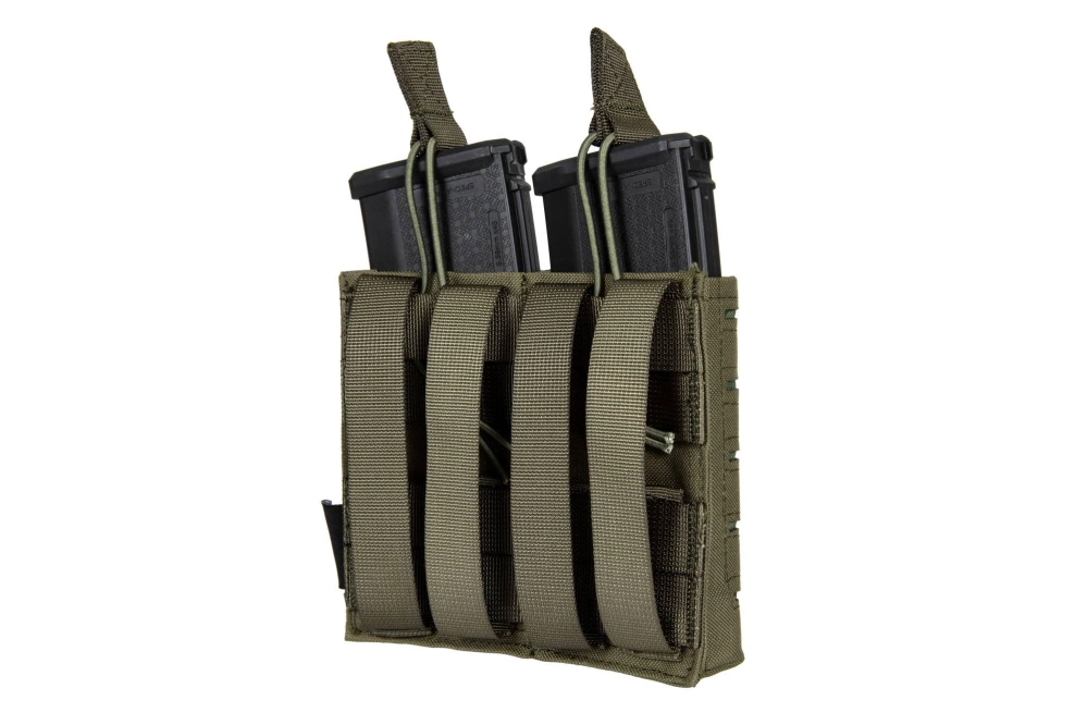 Pochette double Laser-Cut MOLLE pour 2 chargeurs type M4/M16 - Vert Ranger