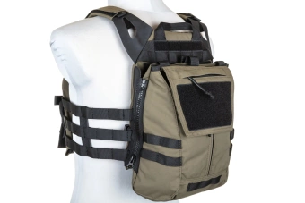 Specna Arms taktická vesta typu Plate Carrier s útočným panelem Ranger Green