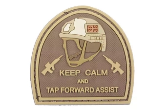 Patch 3D - Keep Calm And Tap Forvard Assist - tan