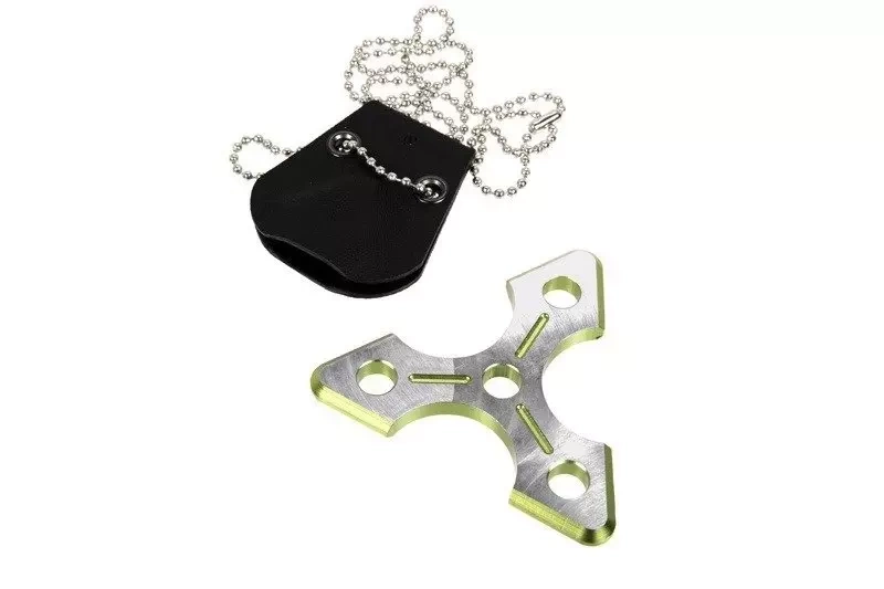 Collier/bague Shuriken - vert