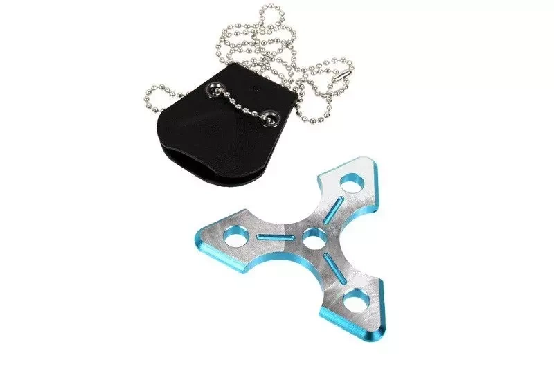 Naszyjnik/brelok shuriken - niebieski