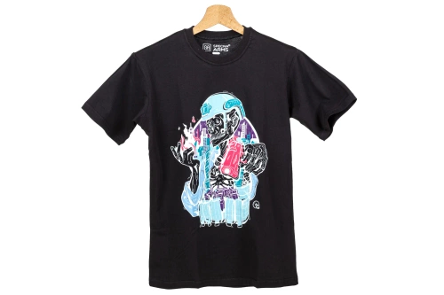 T-shirt GFC Tactical Skeleton Gunfire x Specna Arms Noir