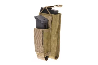 Open Top Shingle Pouch for M4/M16 Magazine + pistol magazine - khaki