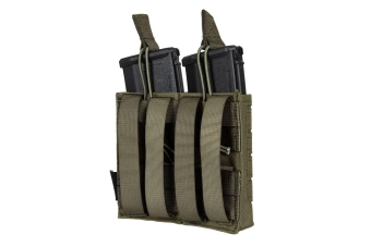 Pochette double Laser-Cut MOLLE pour 2 chargeurs type M4/M16 - Vert Ranger