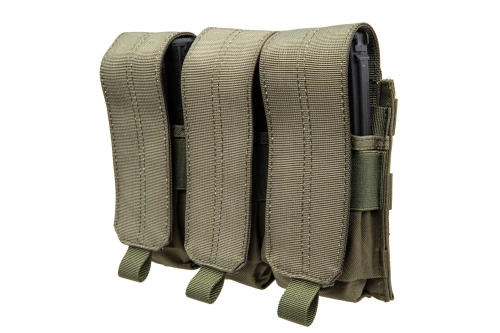 Triple M4/M16 Specna Arms magazine pouch with flap Olive