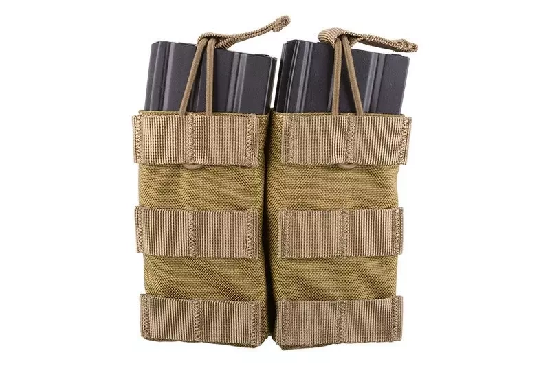 Podwójna ładownica Open Top na magazynki M4/M16 - khaki