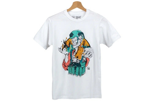 GFC Tactical Skeleton Gunfire x Specna Arms T-shirt Wit