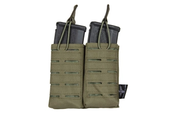 Double Laser-Cut MOLLE M4/M16 Magazine Pouch - Ranger Green