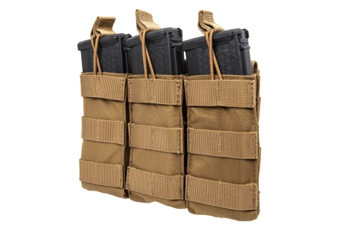 Driedubbele open lader voor M4/M16 magazijnen Specna Arms Tan