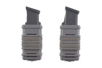 A Set of 2 FAST Magazine Pouches (transverse) For Pistol Magazines - foliage green
