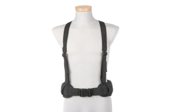 Belt with X type suspenders - black