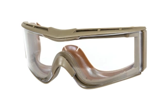 Wosport GG-005 tactical goggles with interchangeable lenses Tan