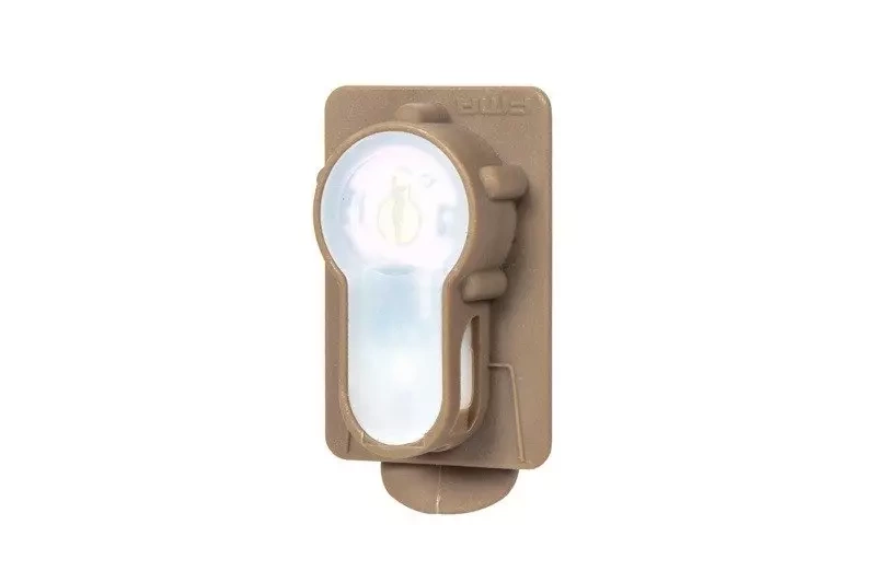 Lightbuck Card Button electronic marker - Dark Earth (pink light)