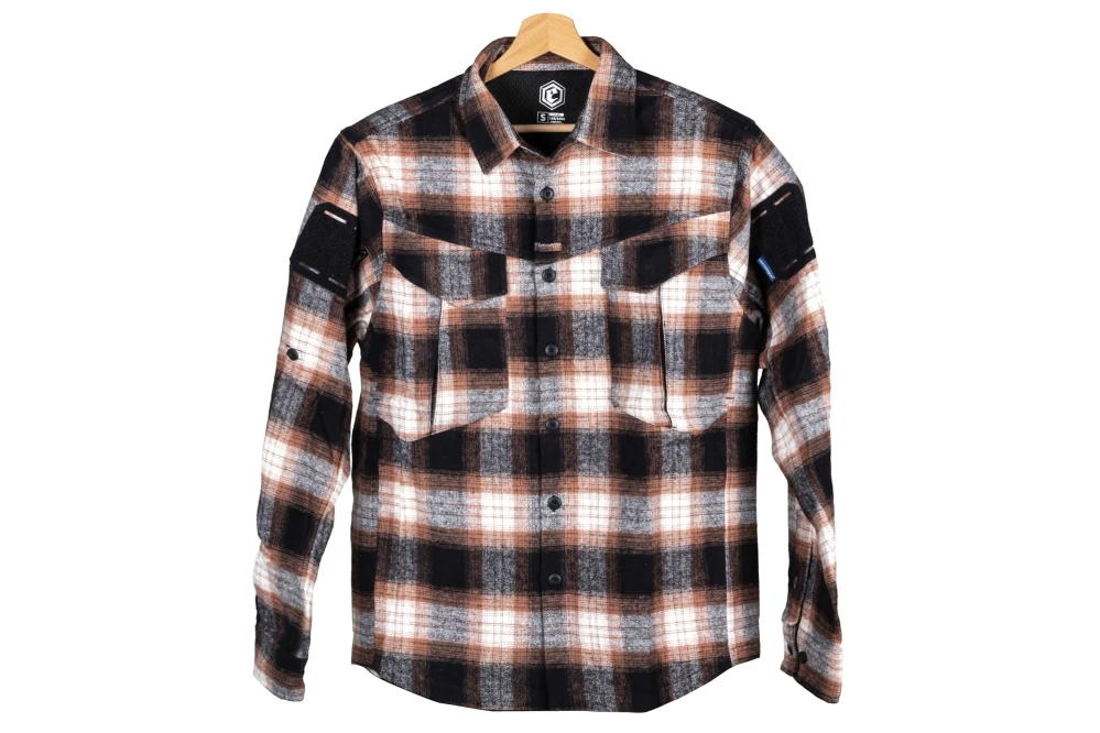 Emerson Gear Blue Label Longicorn flannel shirt Orange and grey