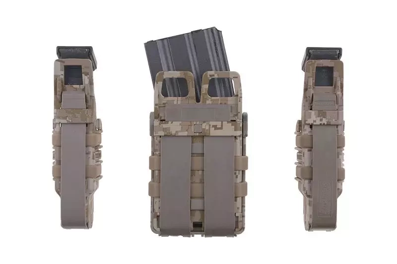 Jeu de pochettes FAST pour chargeurs 5.56 et 9mm - Digital Desert