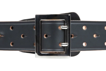 HADA Military Men's Belt Officer Ruby Black