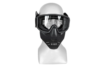 JT Full Face Mask with Goggles - Black