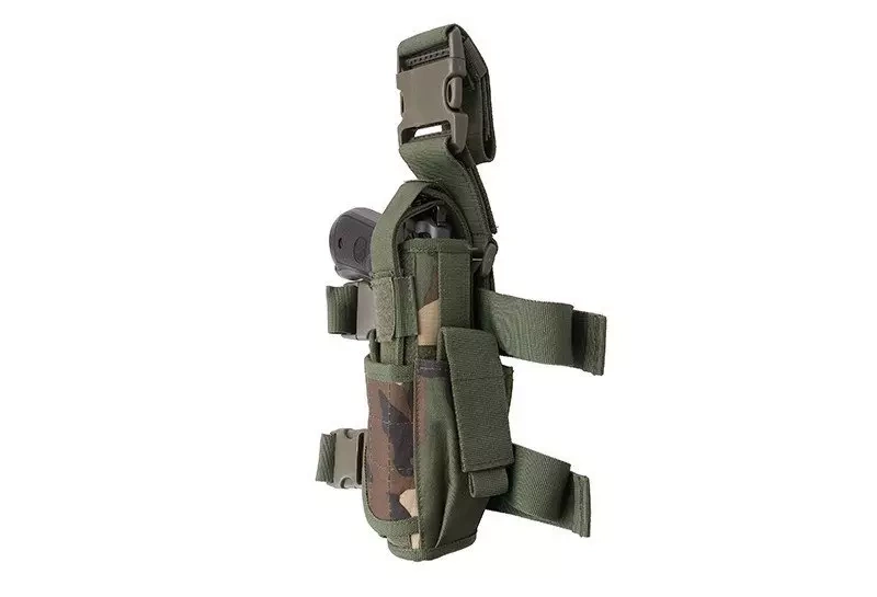 Thigh holster with magazine pouch