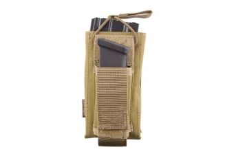 Open Top Shingle Pouch for M4/M16 Magazine + pistol magazine - khaki