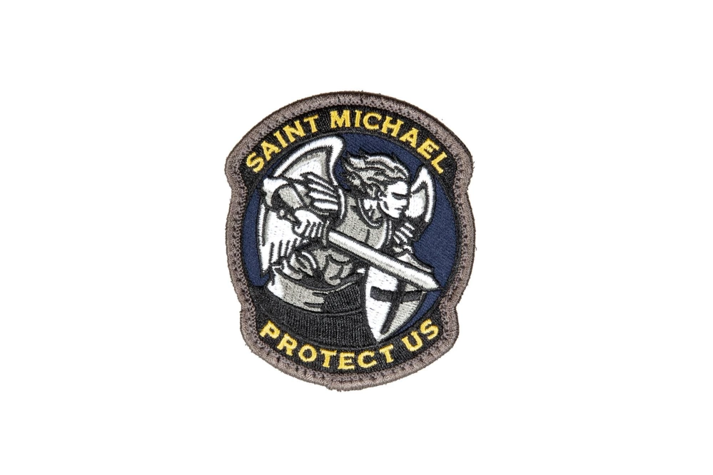 Saint Michael Modern Embroidered Patch - Full Color