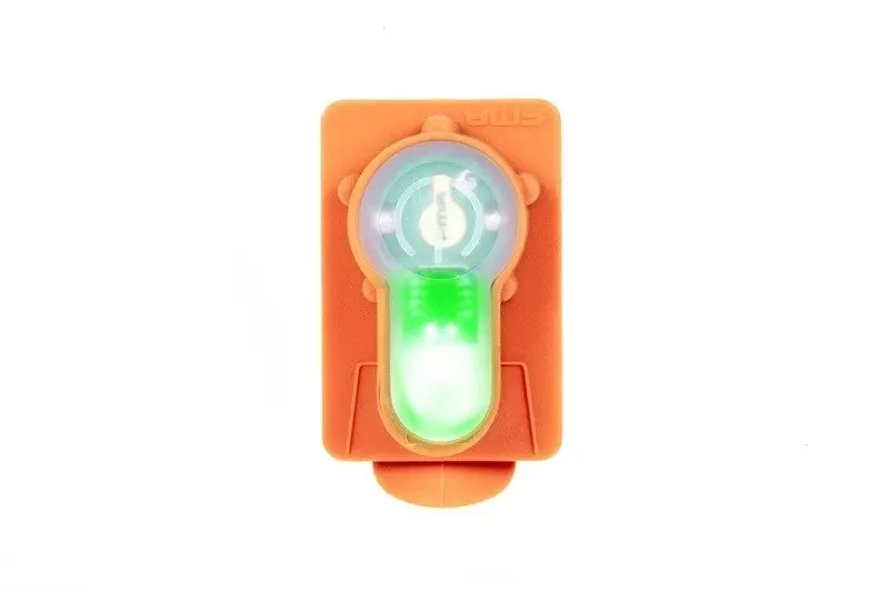 Marqueur électronique Lightbuck Card Button - orange (lumière verte)