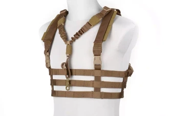 Taktická vesta Chest rig nízkoprofilový typ - Coyote Brown