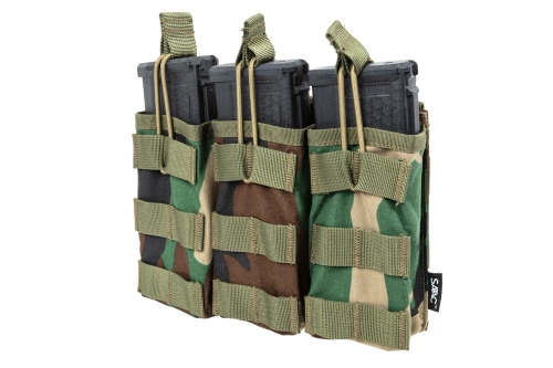 Trojitý otevřený nabíječ pro zásobníky M4/M16 Specna Arms Tactical Woodland