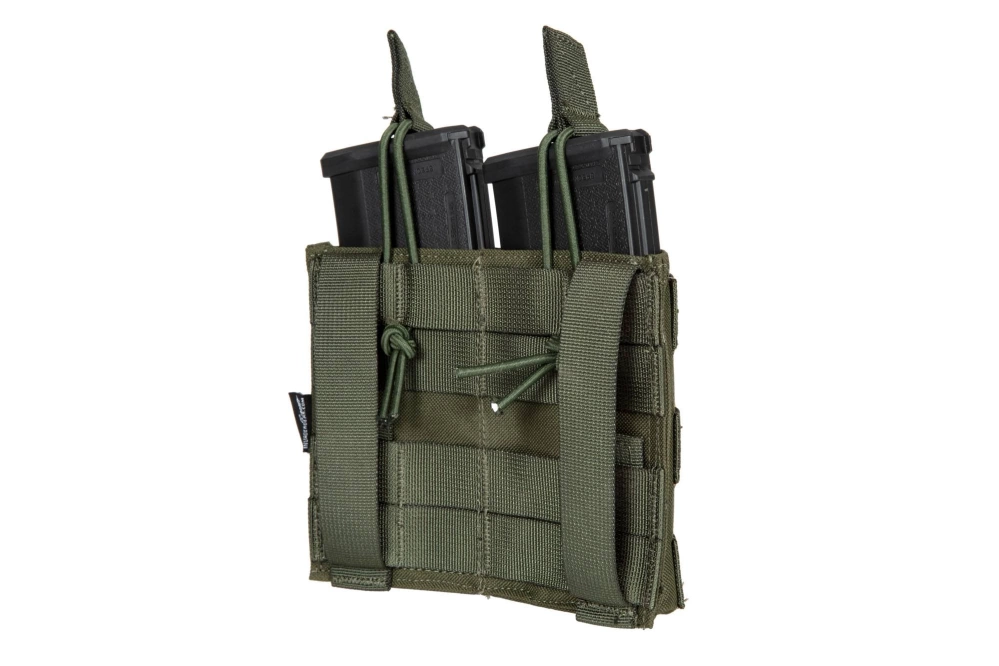 Pochette double MOLLE pour 2 chargeurs type M4/M16 - vert olive