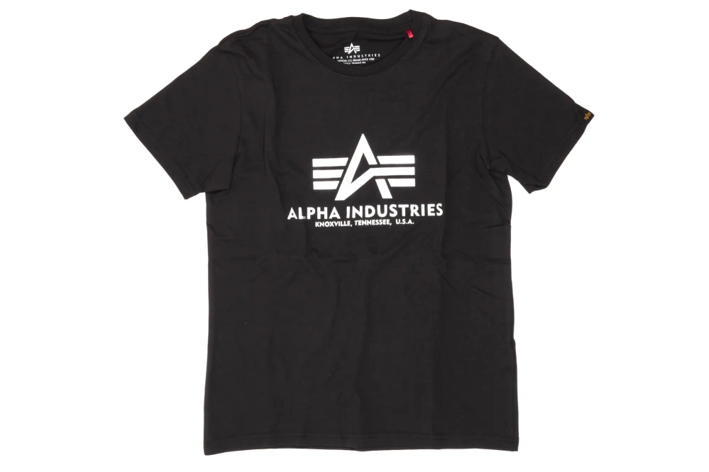 Alpha Industries Basic Foil Print Black-Silver T-Shirt