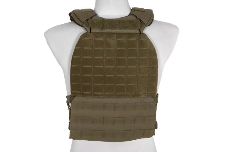Gilet tactique type plate carrier mOLLE /laser-cut - vert olive
