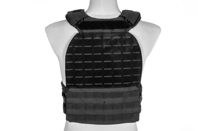 Gilet tactique type plate carrier mOLLE /laser-cut - noir