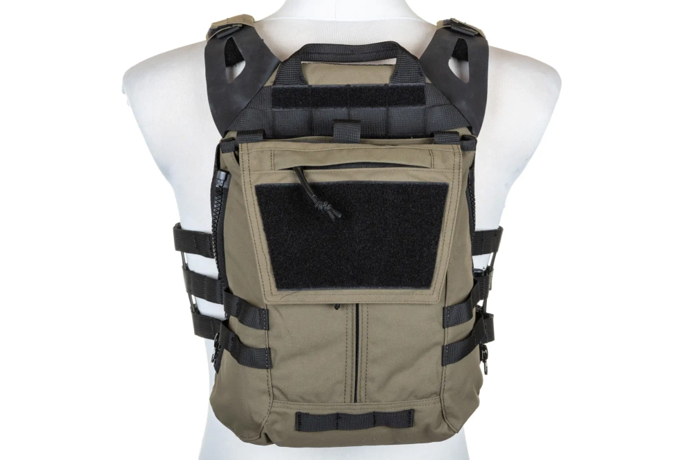 Specna Arms Gilet de type plate carrier tactique avec panneau d'assaut Ranger Green