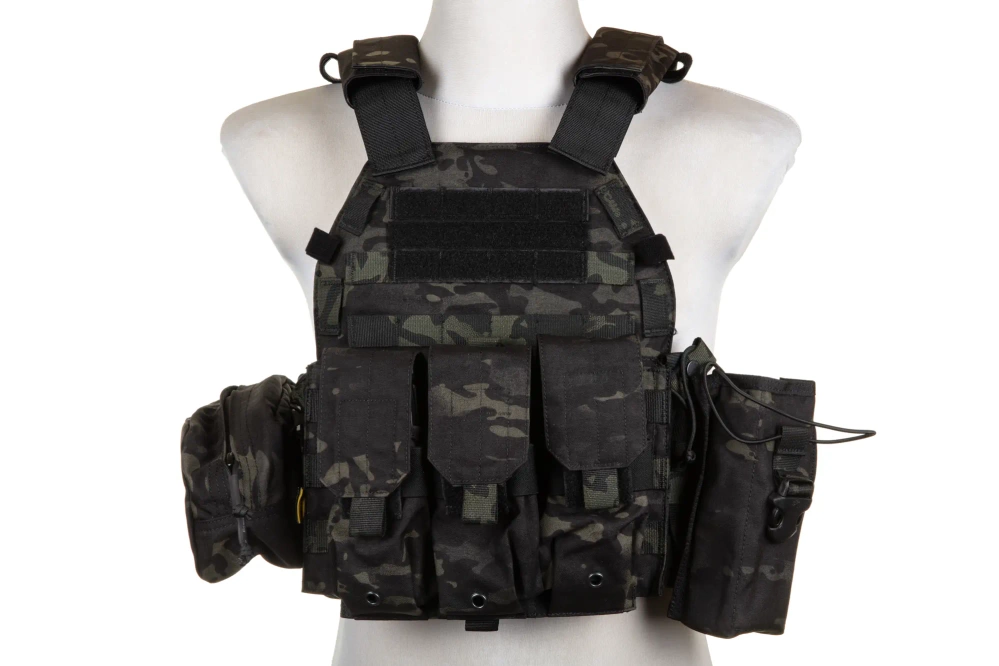 Emerson Gear 6094A Style Plate Carrier Vest with Load Kit MC Black