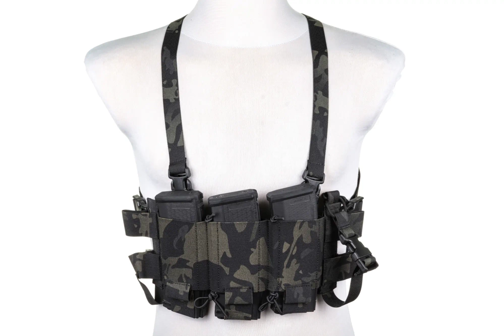 Minimalistyczna kamizelka typu Chest Rig Wosport VE-108 MC Black