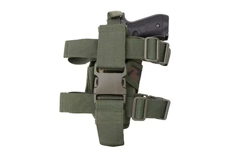 Thigh holster with magazine pouch