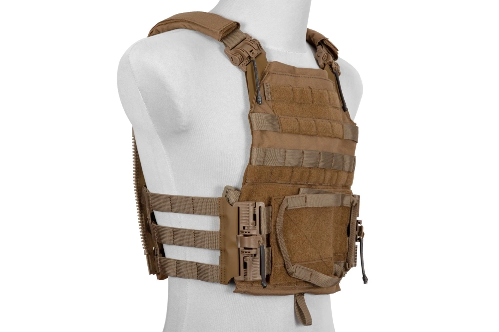 BlueLabel Gilet Jum à ouverture rapide Plate carrier 2.0 - Marron Coyote