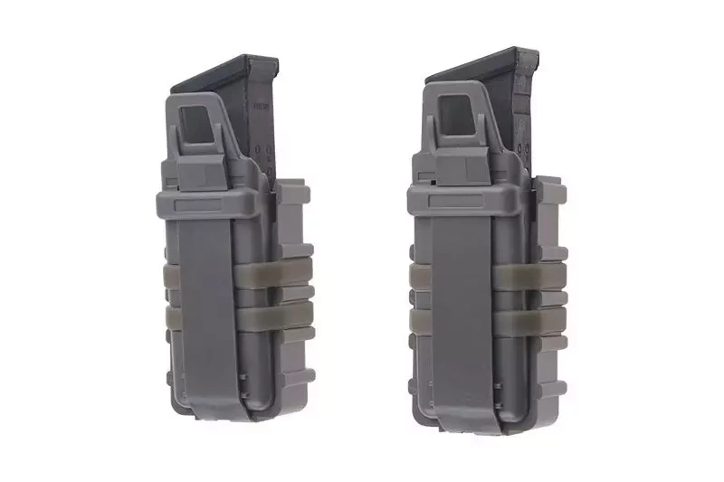 A Set of 2 FAST Magazine Pouches (transverse) For Pistol Magazines - foliage green