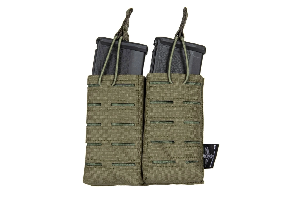 Pochette double Laser-Cut MOLLE pour 2 chargeurs type M4/M16 - Vert Ranger