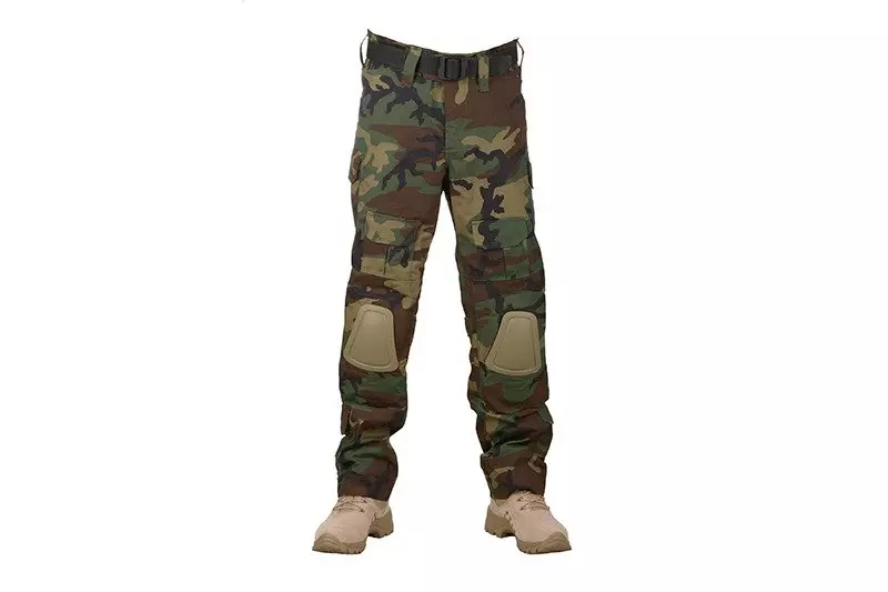 Spodnie Combat Uniform z nakolannikami - woodland