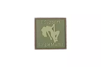 Naszywka 3D - I Support Single Mums - oliwkowa