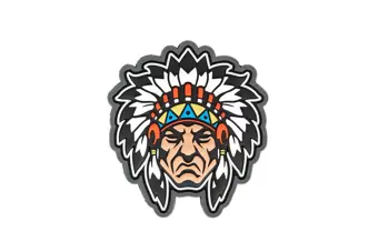 Naszywka Native American Warrior Head 1 - Full Color